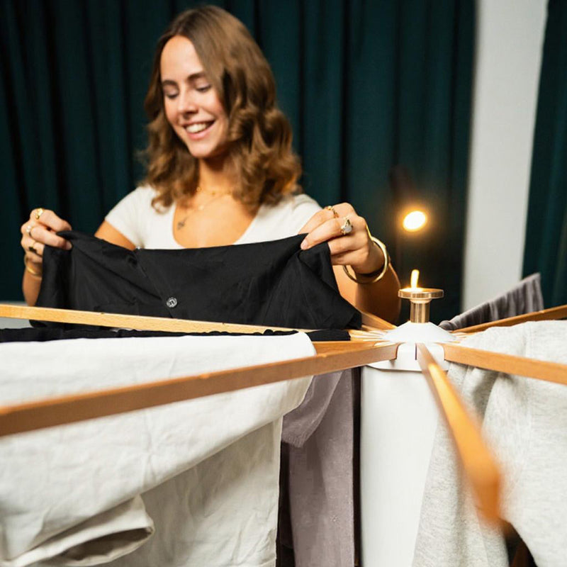SmartRack met wasgoed te drogen: ruimte voor 48 hangers