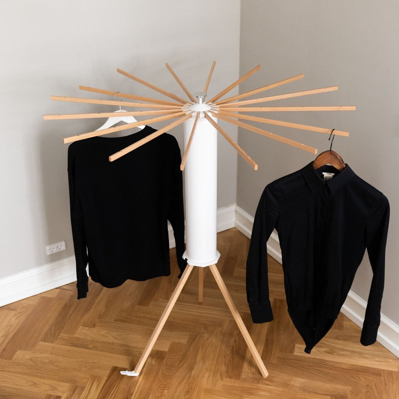 Het SmartRack droogrek past moeiteloos in elk interieur